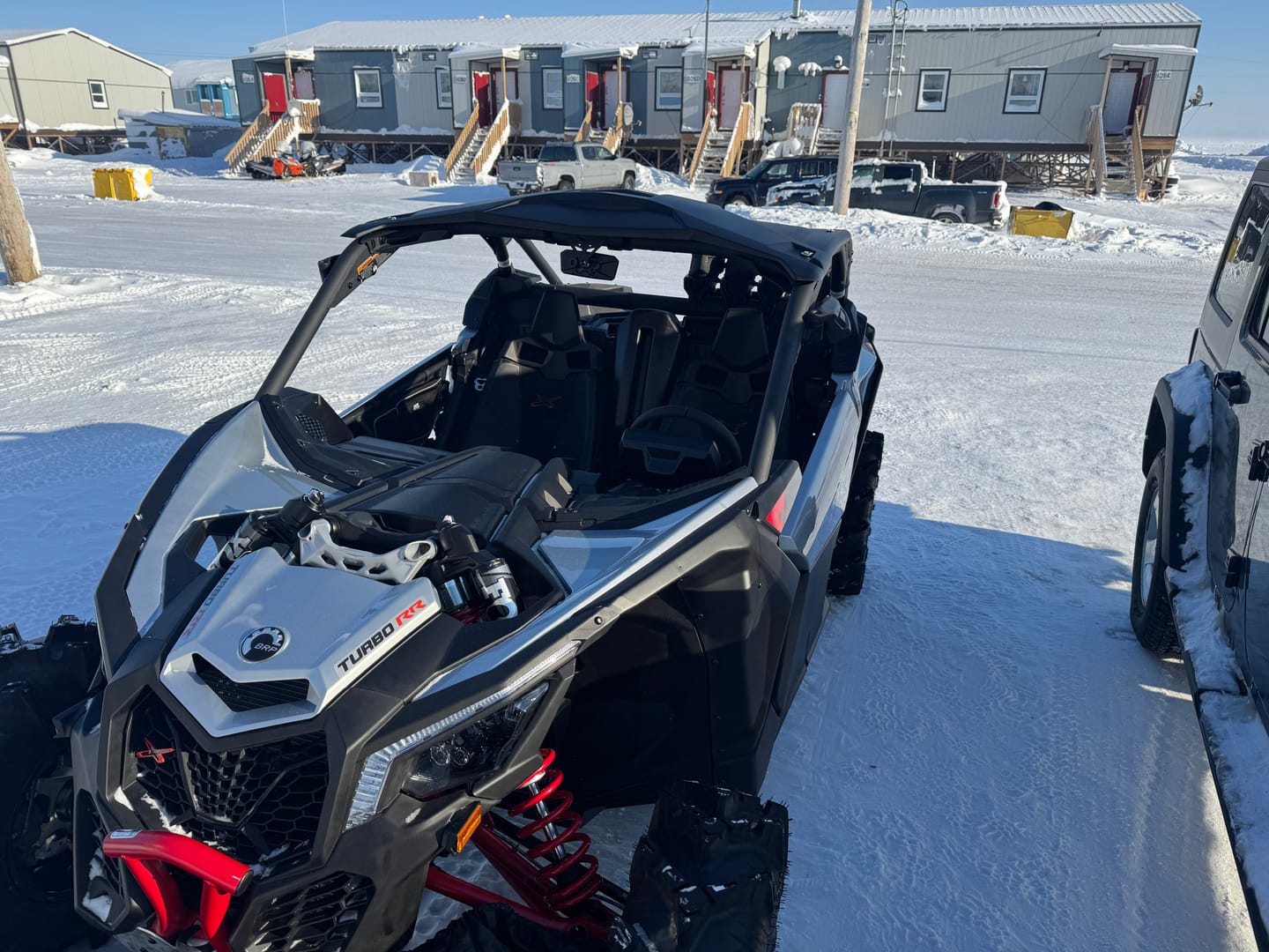 Customer photo review of Door Storage Bags with Removable Knee Pad for Can Am Maverick X3