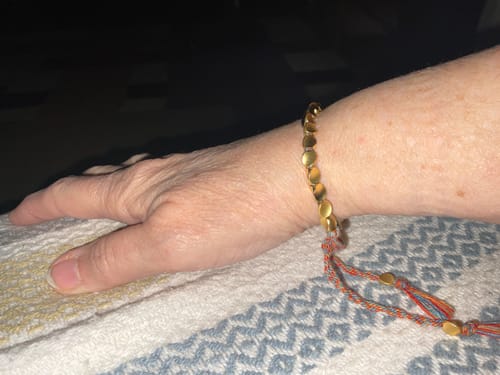 Customer photo review of Tibetan Bracelet of Fortune