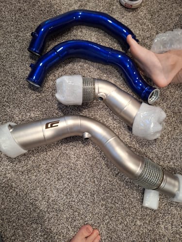 Customer photo review of BMW S55 F8X M3/M4 CenCal Catless Downpipes