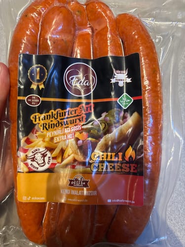 Customer photo review of Chili Cheese Rindswurst Frankfurter Art