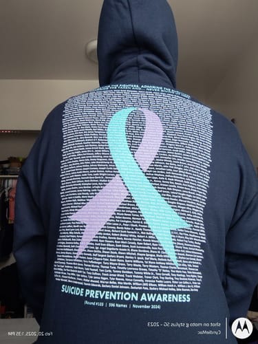 Customer photo review of Round 103 (Unisex Heavy Blend Hoodie | Gildan)