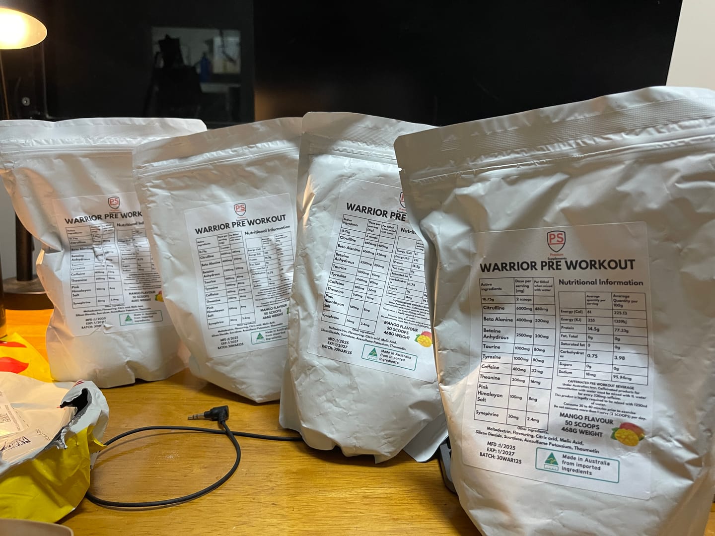 Customer photo review of Warrior High-Stimulant Pre-workout