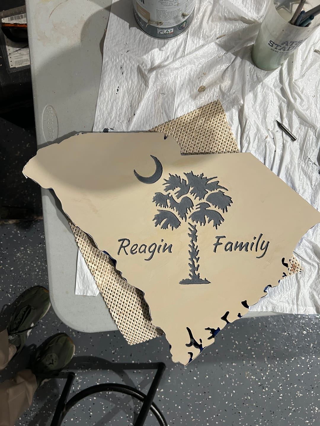 Customer photo review of Unfinished Wood South Carolina Shape - State - Craft - up to 46" DIY