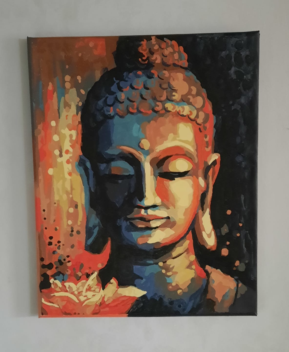 Customer photo review of Malen nach Zahlen - Buddha mit Blume