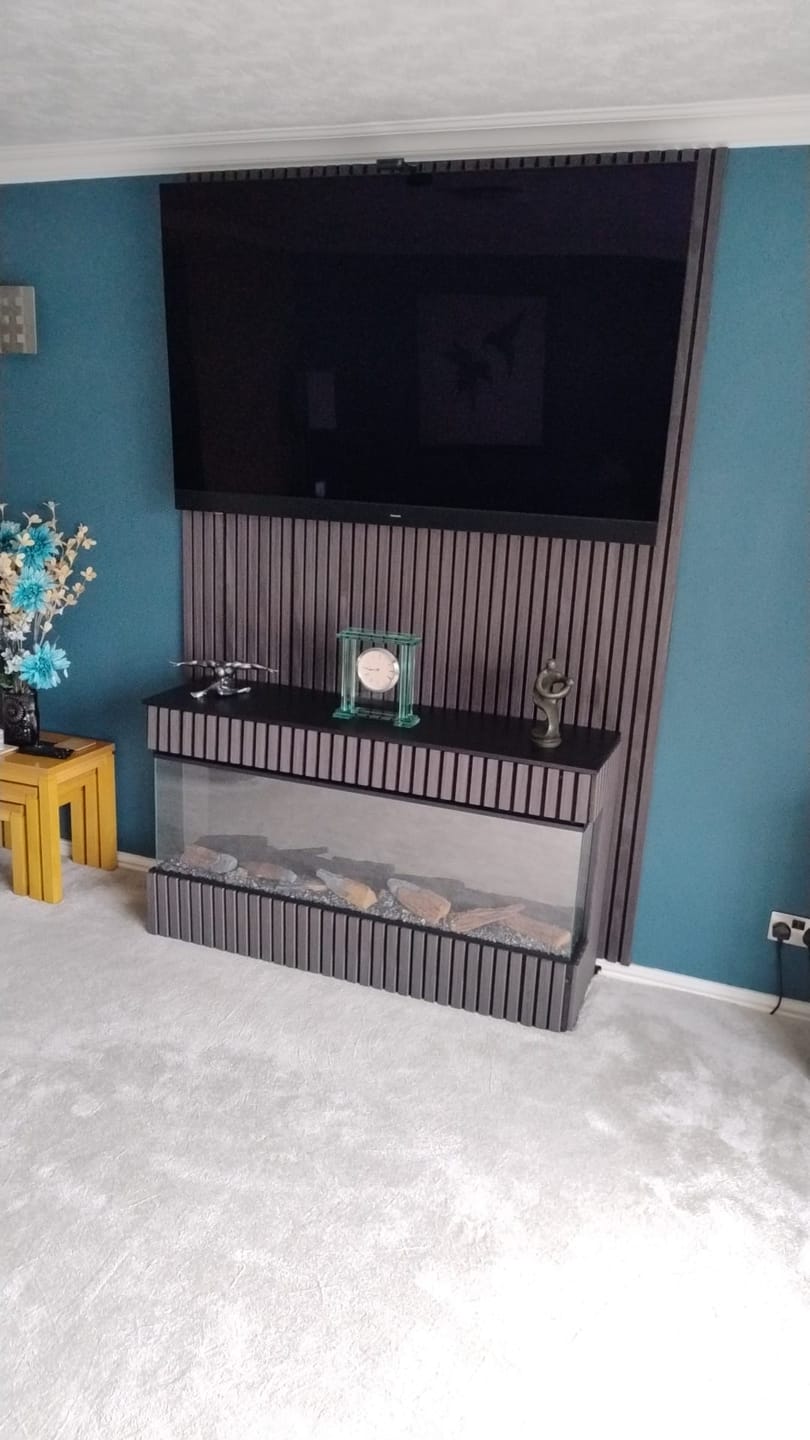 Customer photo review of Acoustic Slat Wall Panel - Black Oak