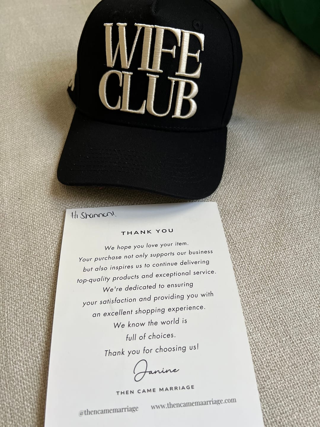 Customer photo review of Wife Club Classic Hat - Black