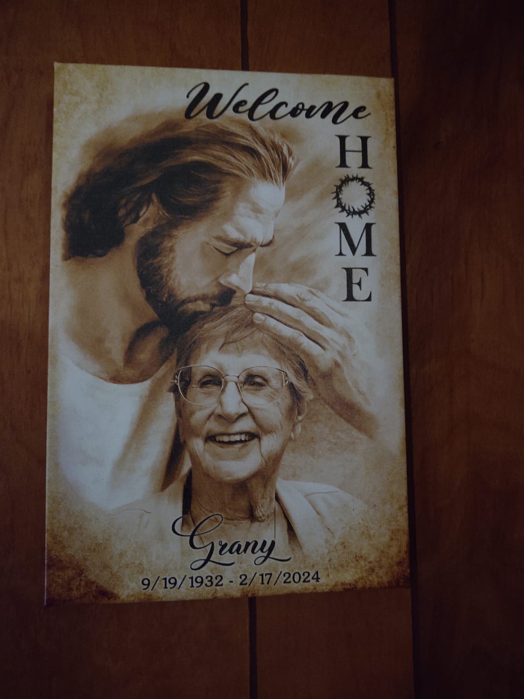 Customer photo review of Custom Canvas Prints, God Sympathy Gifts, Jesus Memorial Gift, Remembrance Gifts, Bereavement Gift, Welcome Home Jesus Canvas
