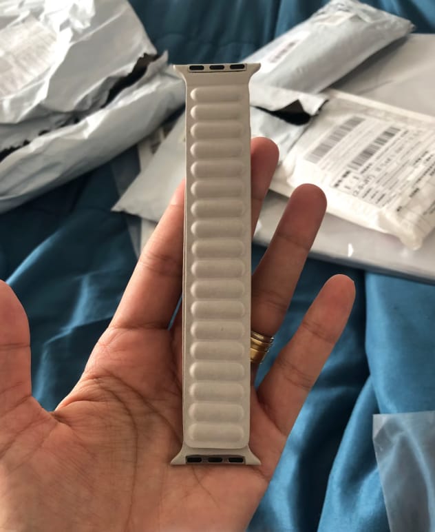 Customer photo review of Pebbled Woven Magnetic Band