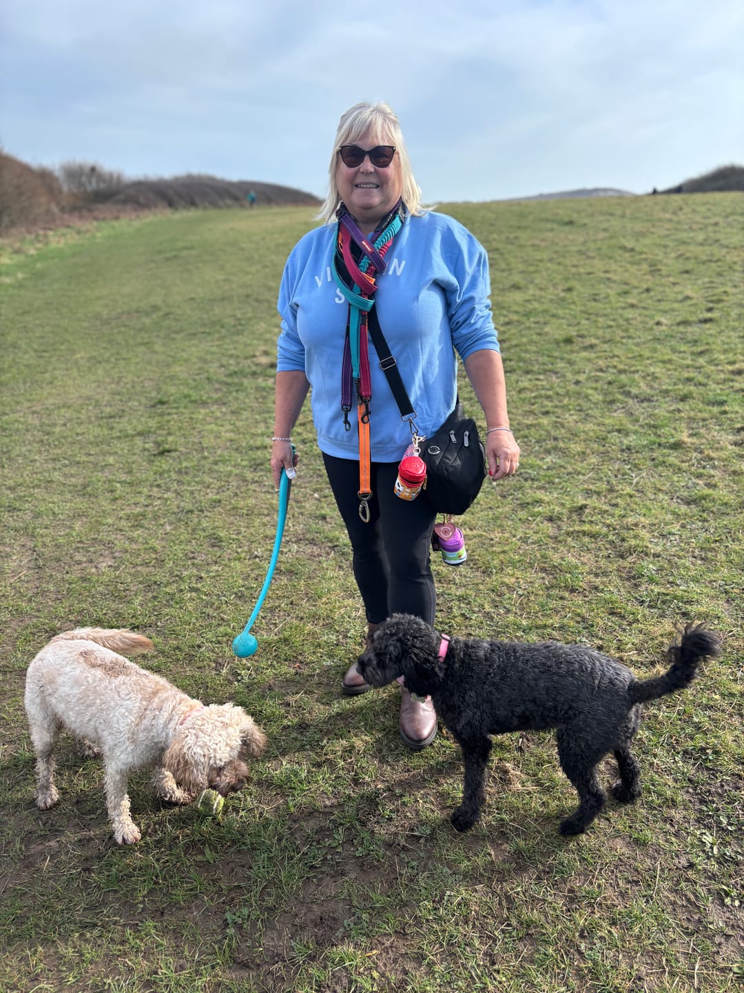 Customer photo review of Sling Backpack - Walkies Ready® Black