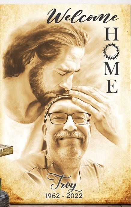 Customer photo review of Custom Canvas Prints, God Sympathy Gifts, Jesus Memorial Gift, Remembrance Gifts, Bereavement Gift, Welcome Home Jesus Canvas