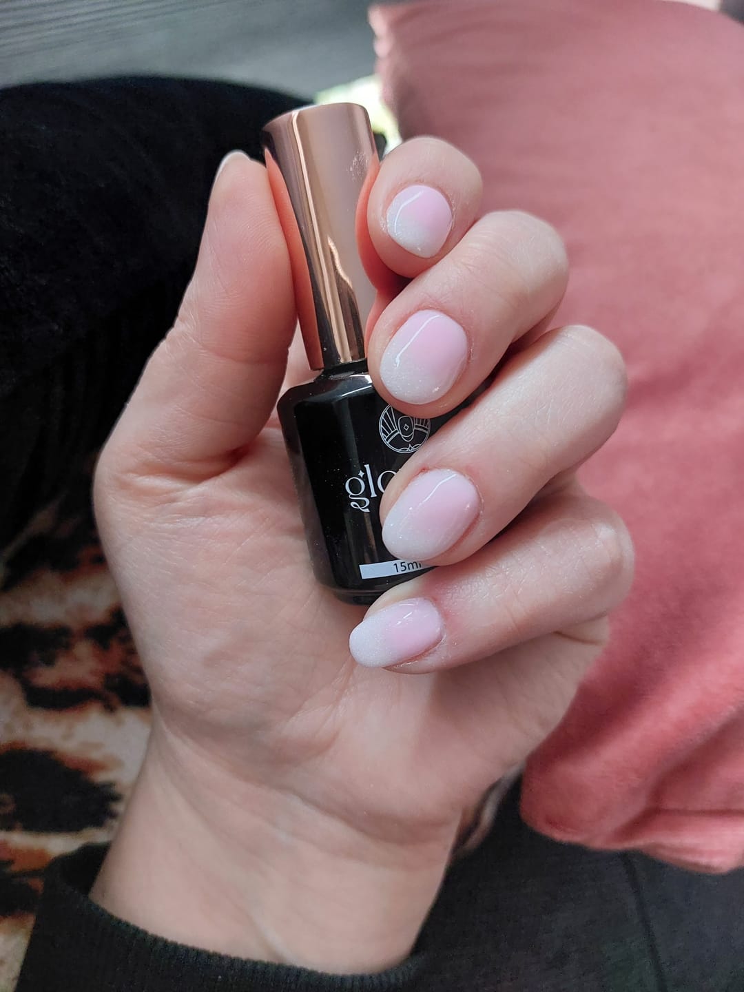 Customer photo review of Baby Pink Dipping Powder