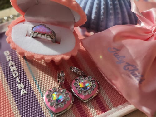 Customer photo review of Cosmic Girl Earrings Silver
