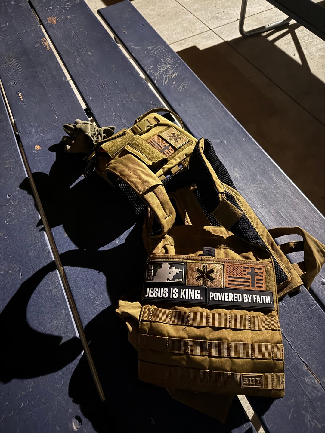 Customer photo review of Powered By Faith Velcro Patch