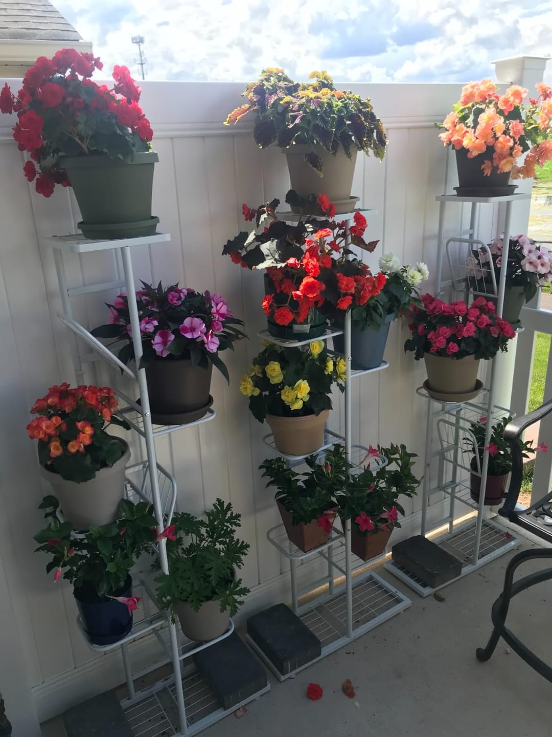 Customer photo review of Plant Stand Metal 6 Tier 7 Potted Multiple Flower Pot Holder Shelf Indoor Outdoor Planter Display Shelving Unit For Patio Garden Corner