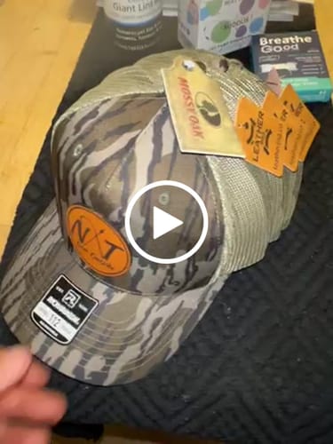 Customer video review of Camouflaged Custom Leather Patch Hats Bottomland