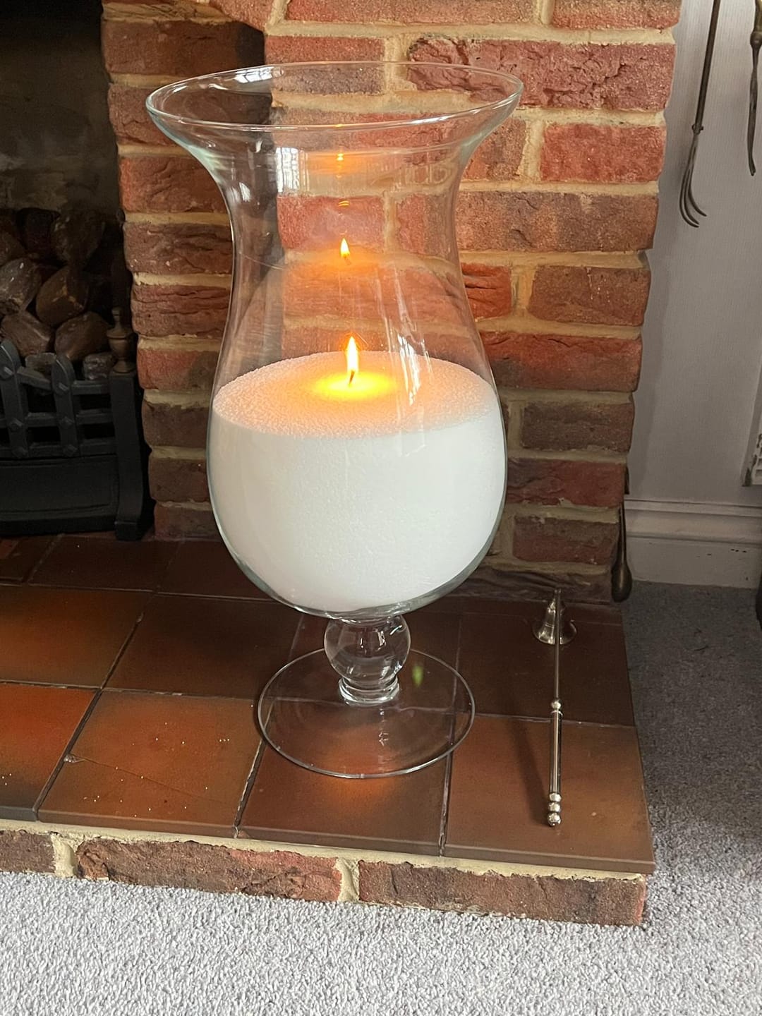 Customer photo review of Candle Sand 3kg/6.6 lb Bucket + 100 Wicks by Candlera®