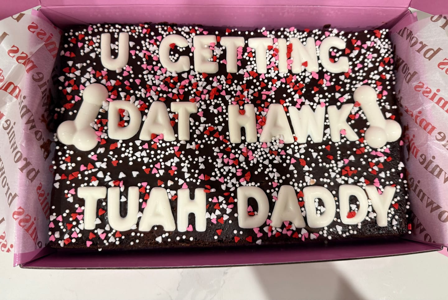Customer photo review of Custom D!ck Brownie