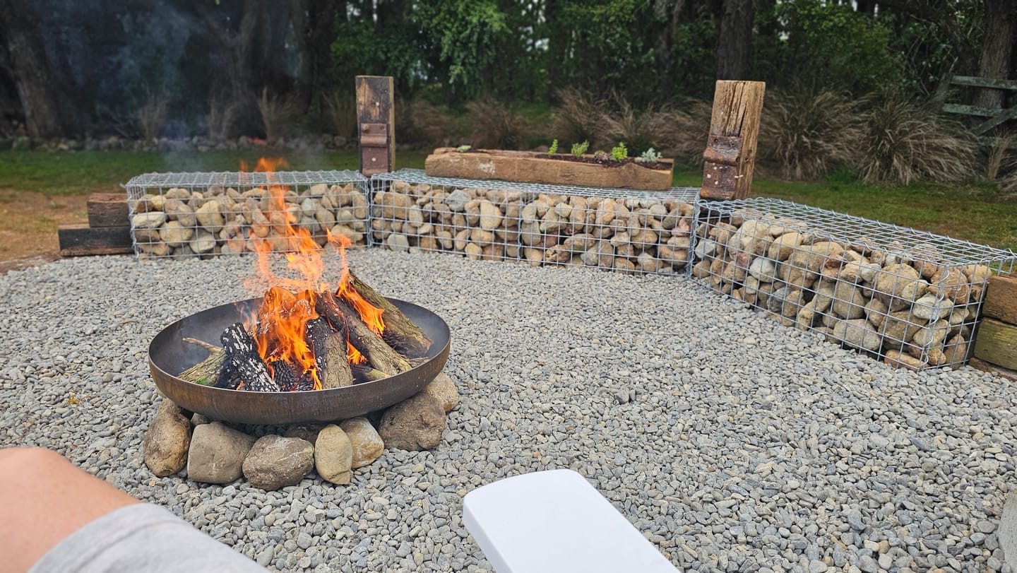 Customer photo review of Outdoor Brazier Fire Pit Bowl - Natural Rust Patina Finish Corten Steel 80cm