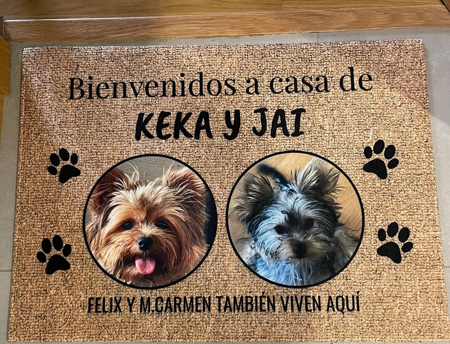 Customer photo review of Foto - Felpudo personalizado
