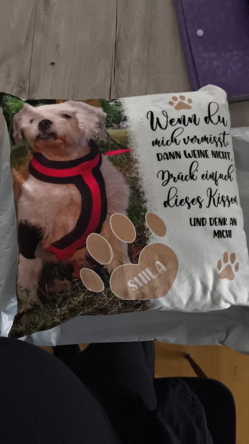 Customer photo review of Wenn du mich vermisst - Individuelles Kissen