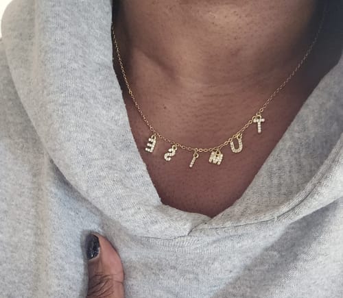 Customer photo review of Personalised  Classic Necklace