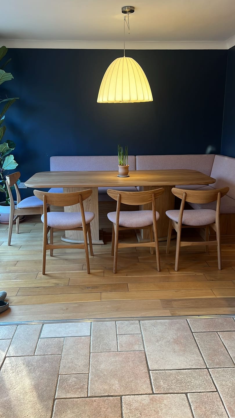 Customer photo review of Eva Oak Dining Chair Leather