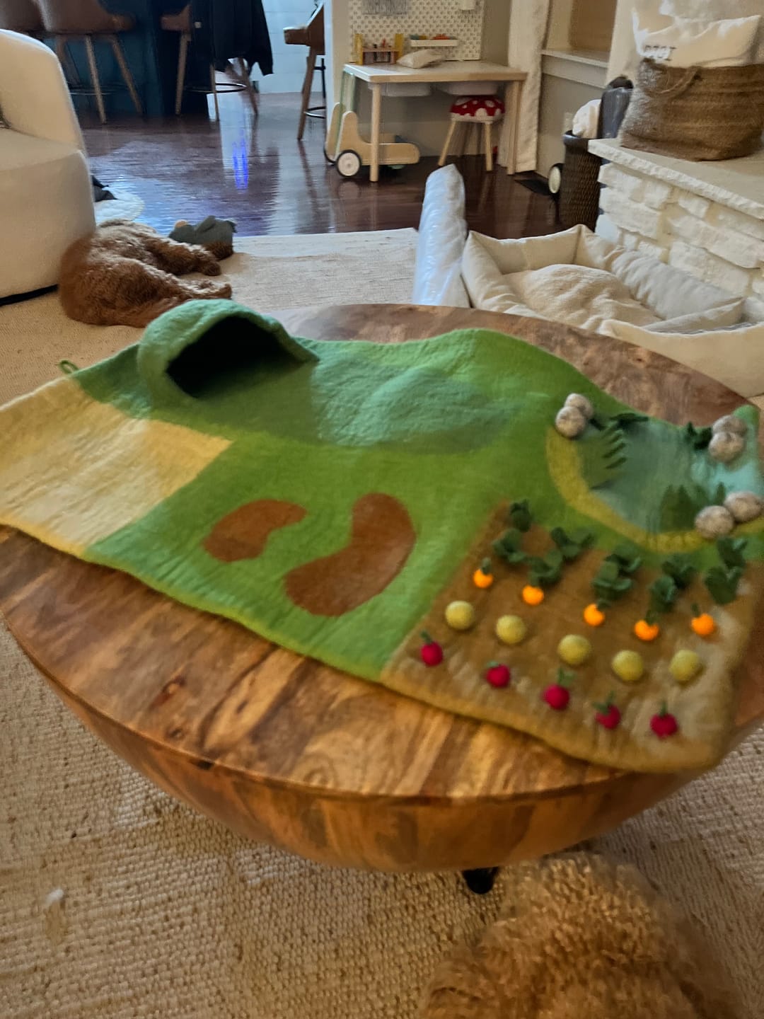 Customer photo review of Large Farm Play Mat Playscape