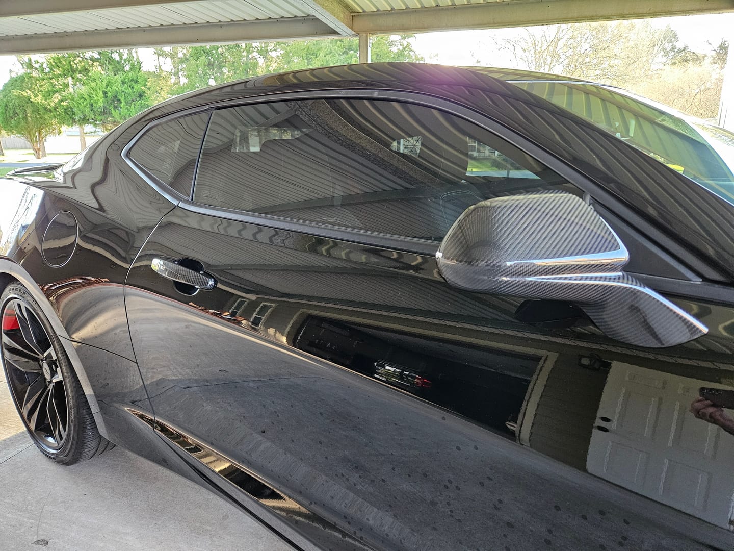 Customer photo review of 2016-2024 Camaro Carbon Fiber Mirror Covers