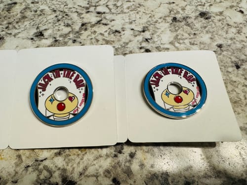 Customer photo review of BTS Solo CD Enamel Pins Collection