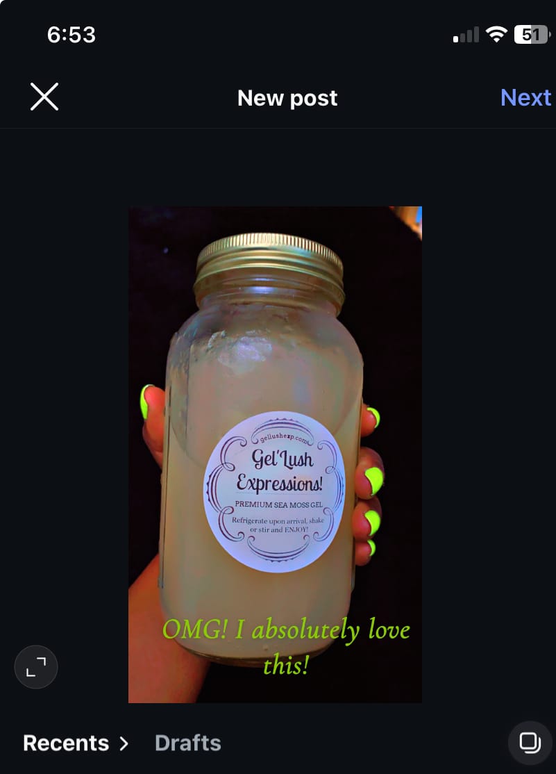 Customer photo review of Original Seamoss