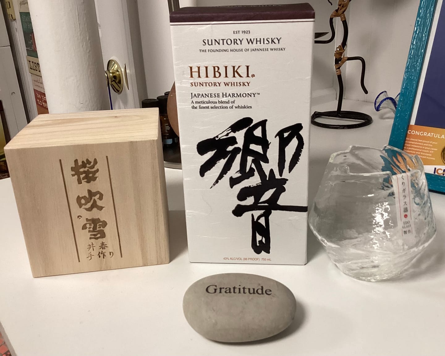 Customer photo review of Suisei - Handmade Japanese EDO Whiskey Glass