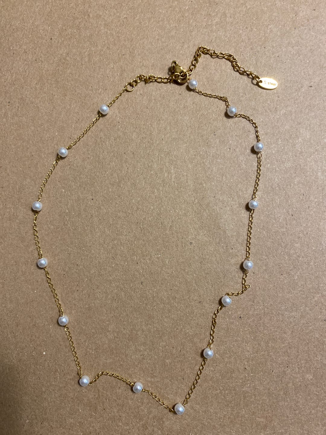 Customer photo review of Nura Pearl 18K Gold Necklace