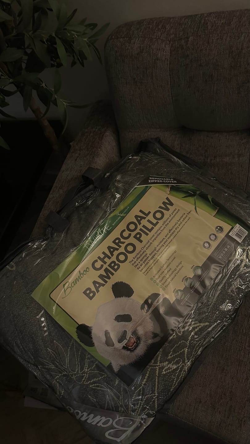 Customer photo review of Bamboo Charcoal Memory Foam Pillow