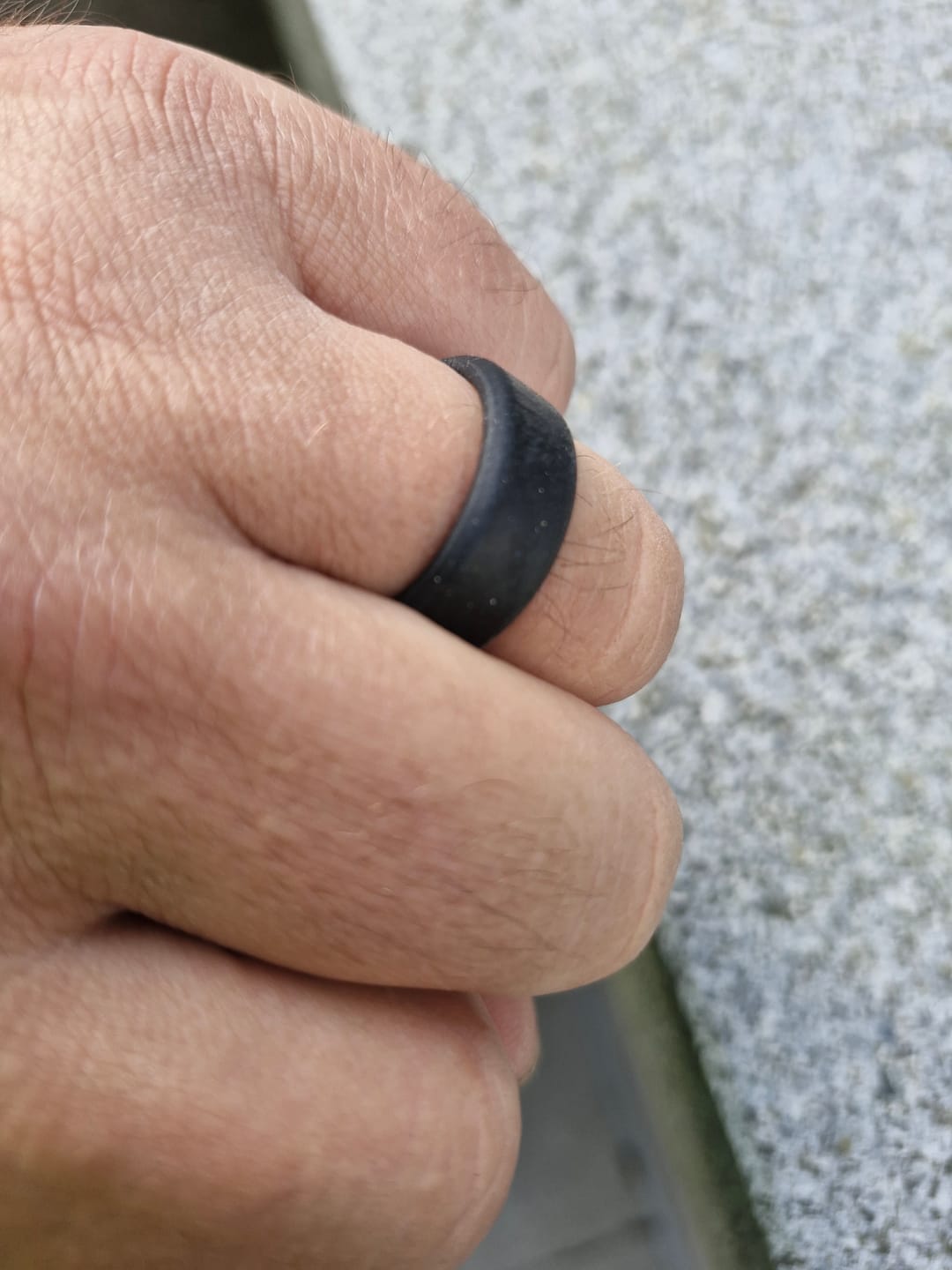 Customer photo review of The Obsidian - Silicone Ring
