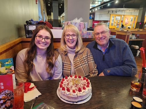 Customer photo review of White Chocolate Raspberry Cheesecake