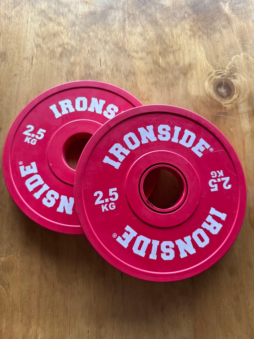 Customer photo review of Par de Discos Fraccionales (2.5 kg) IRONSIDE