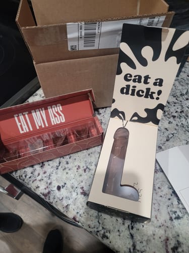 Customer photo review of Eat My Ass Chocolate Buttholes - A Sweet Treat