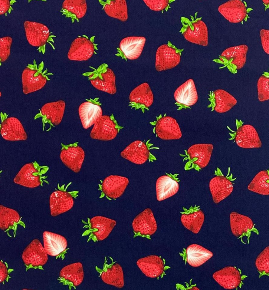 Customer photo review of Strawberry Rose & Hubble Cotton Poplin Fabric