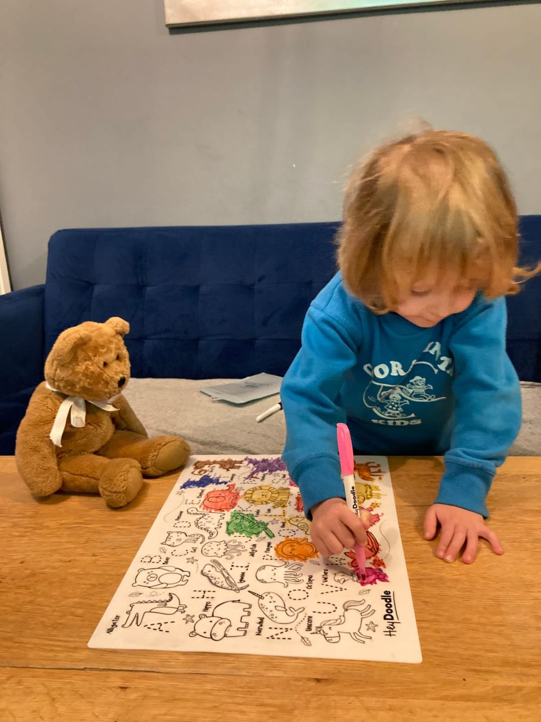 Customer photo review of Into the Wild Classic Colouring & Doodle Mat