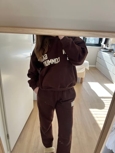 Customer photo review of LABEL ZIP HOODIE LIGHT PINK