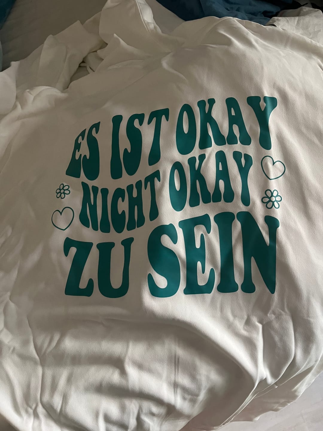 Customer photo review of Wertvoll Du™ Es Ist Okay Kapuzenpullover