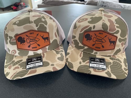 Customer photo review of Premium Custom Leather Patch Hats (Wholesale)