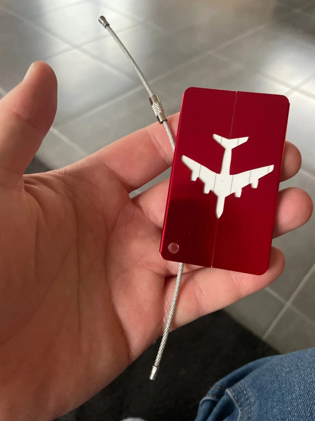 Customer photo review of Étiquette pour Valise Avion