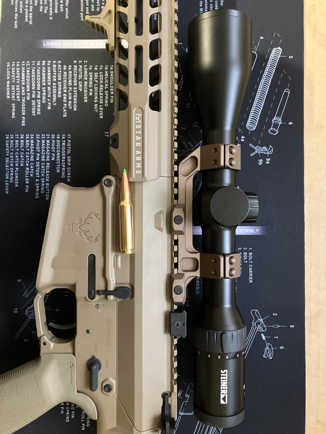 Customer photo review of Vector Optics XASR-3035 X-Accu Blockmontage für 30mm Tubus, 21mm ext. Picatinny for AR, h=38mm FDE