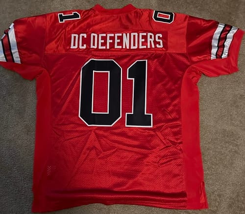 Customer photo review of Custom Black Gotham Green-White Classic Style Mesh Authentic Football Jersey