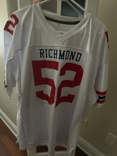 Customer photo review of Custom Black Orange-White Classic Style Mesh Authentic Football Jersey