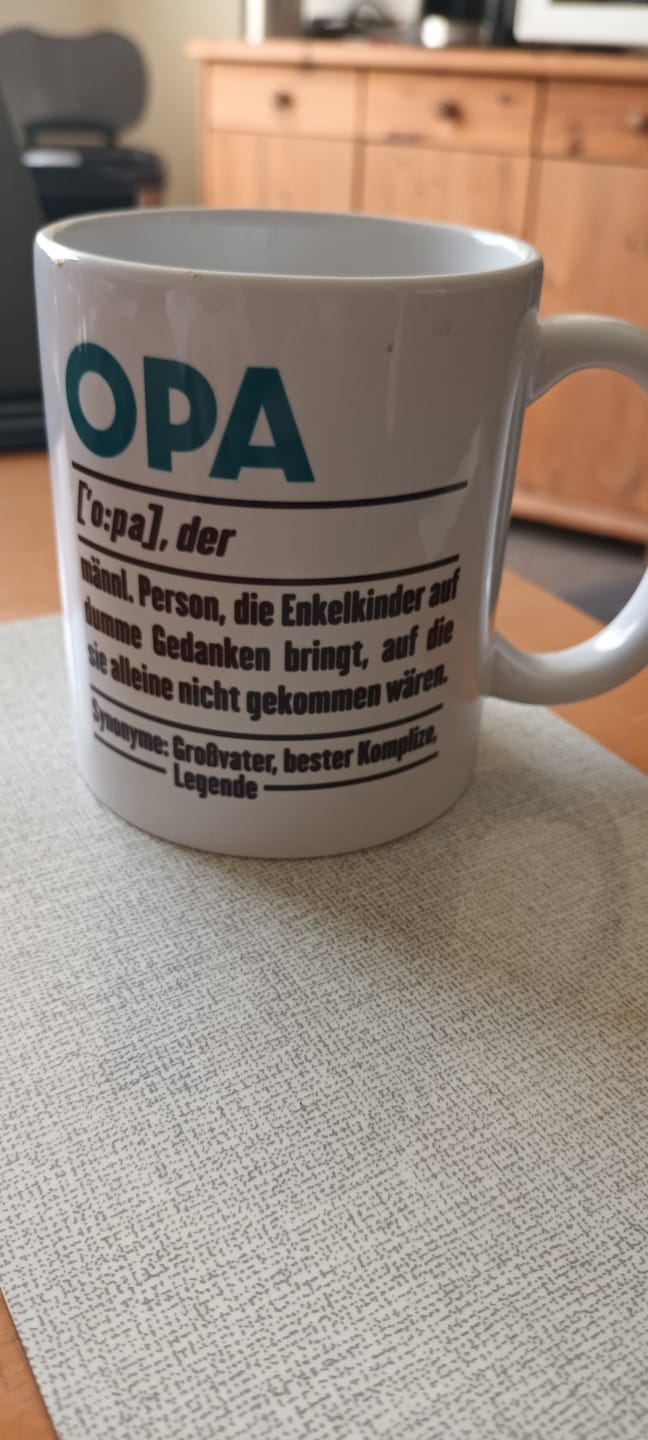 Customer photo review of Tasse Opa Enkel Spruch Opas Geschenk Großvater schöne Geschenkidee Kaffee-Becher