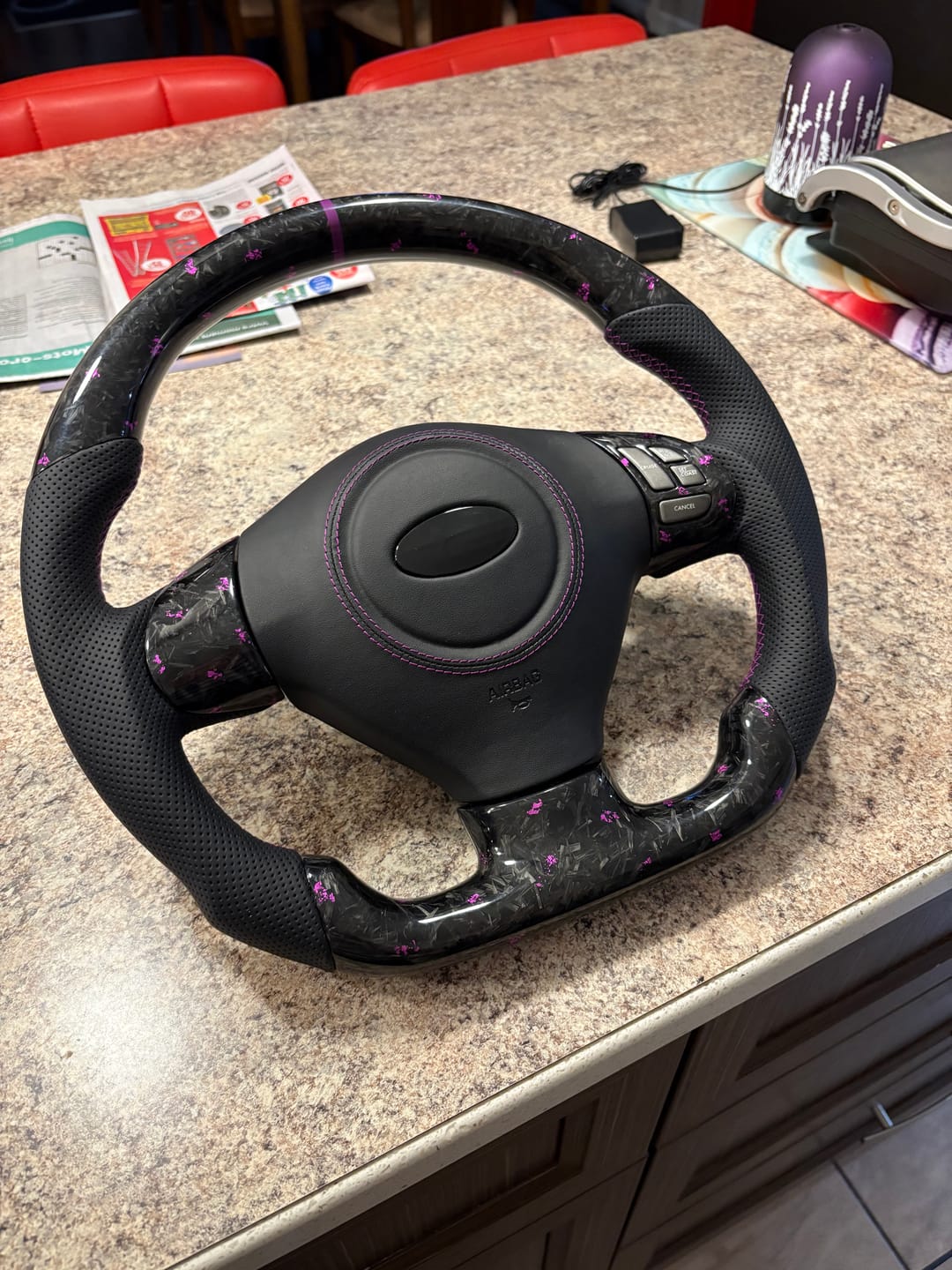 Customer photo review of 2008+ Subaru WRS Custom Carbon Fiber Steering Wheel