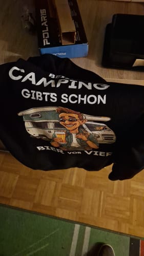 Customer photo review of Bier vor Vier (Van) - Premium Hoodie unisex Rückendruck