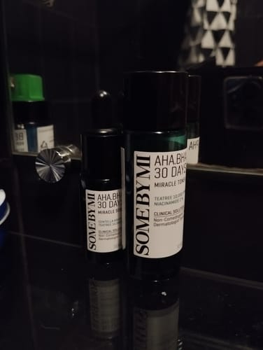 Customer photo review of SOME BY MI AHA-BHA-PHA Miracle Starter Kit mini produktų rinkinys probleminei odai